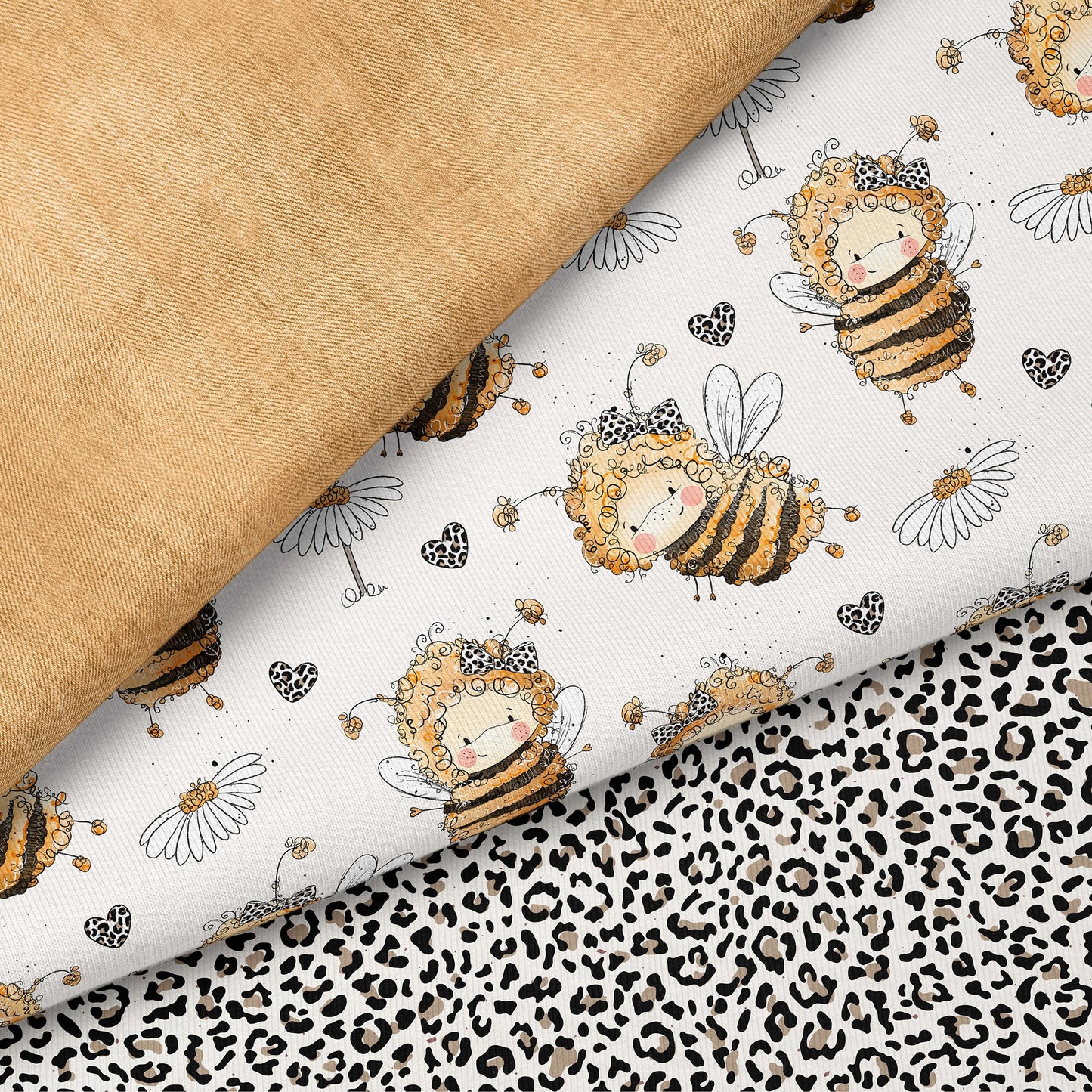 Kleine Hummel – Süßer Bienen Stoff | auf verschiedenen Stoffarten