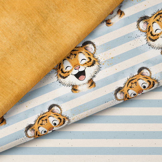 Tiger Taps Stripes | auf verschiedenen Stoffarten