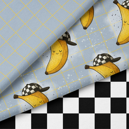 Cool Banana Hellblau | auf verschiedenen Stoffarten