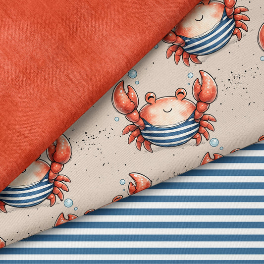 Seaside Crab Beige | auf verschiedenen Stoffarten