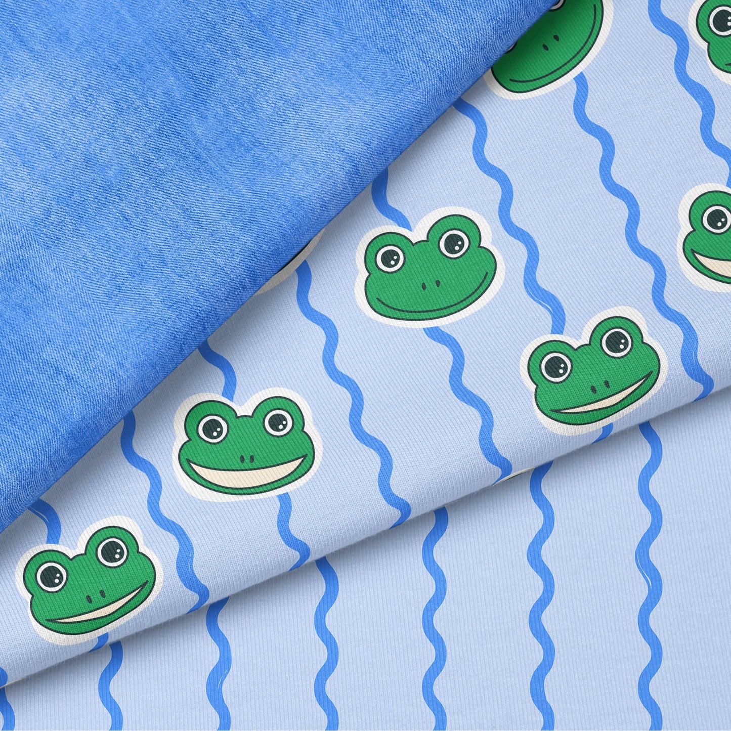 Froggy Waves | auf verschiedenen Stoffarten