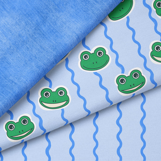Froggy Waves | auf verschiedenen Stoffarten