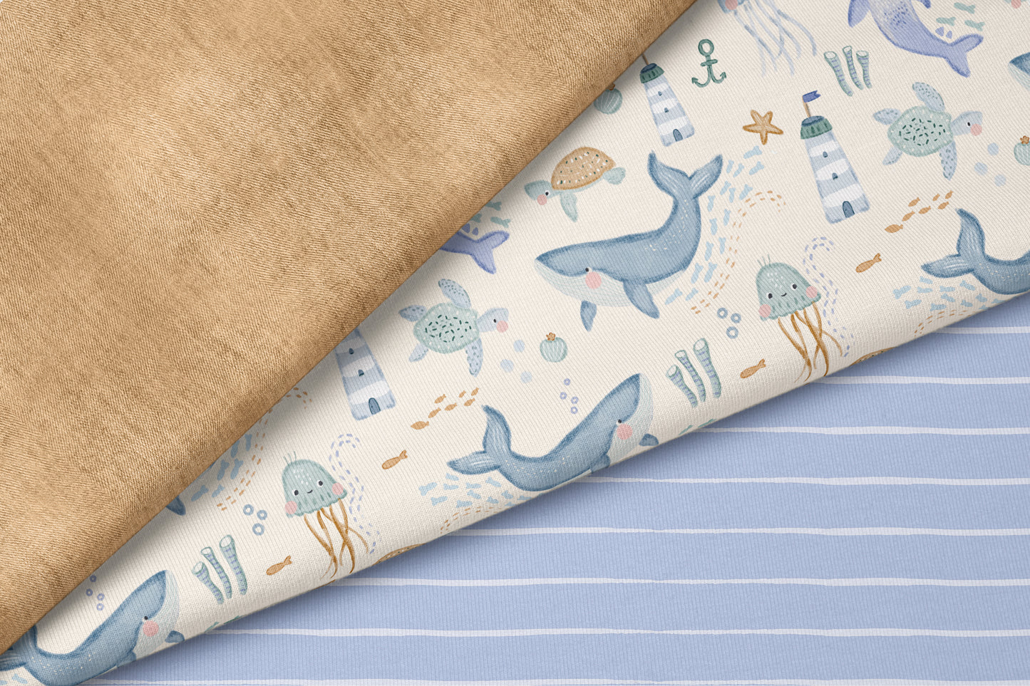 Stoffpaket Ocean Dreams | auf verschiedenen Stoffarten