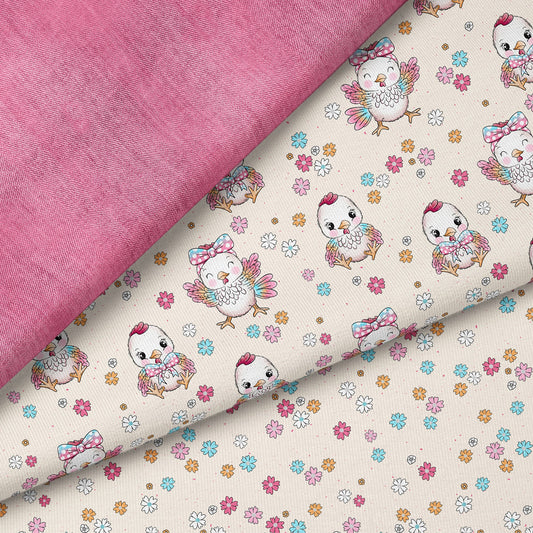 Happy Sweet Chicks – süßer Küken Kinderstoff | verschiedene Stoffarten
