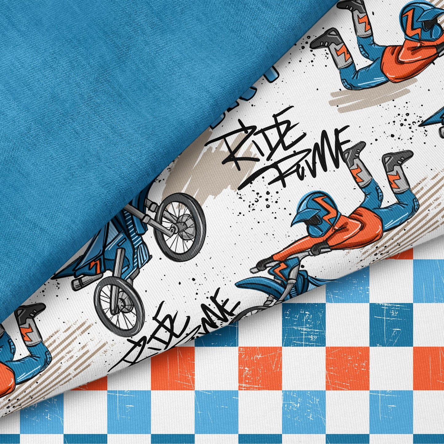 Dirt Bike Creme | auf verschiedenen Stoffarten