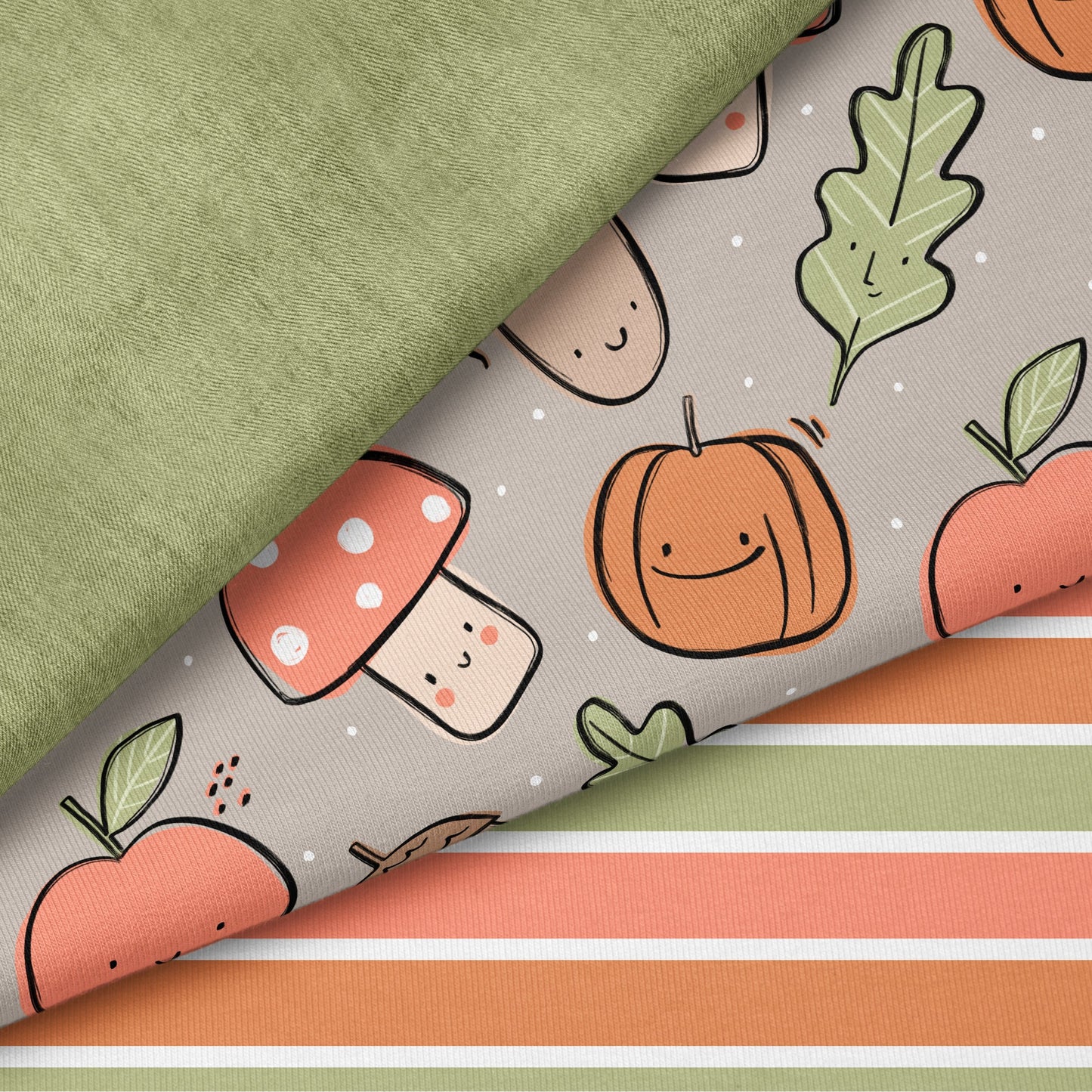 Autumn Doodles | auf verschiedenen Stoffarten