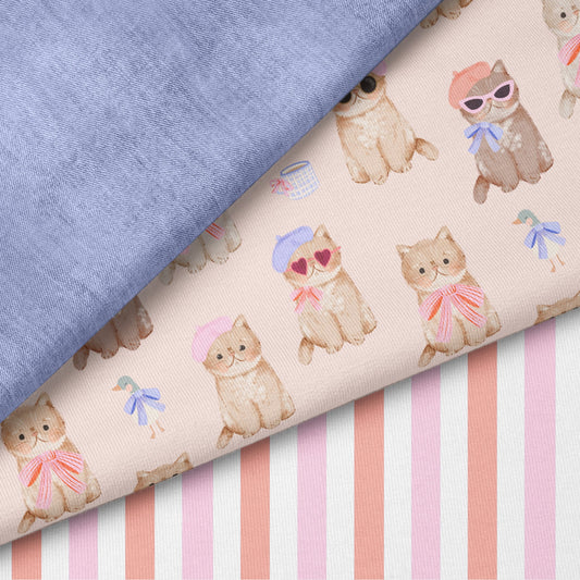 Purrfect Style Rosa | auf verschiedenen Stoffarten