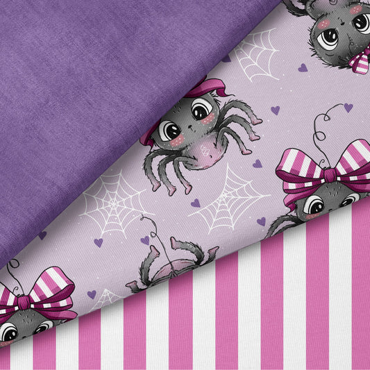 Little Spider Lila | auf verschiedenen Stoffarten
