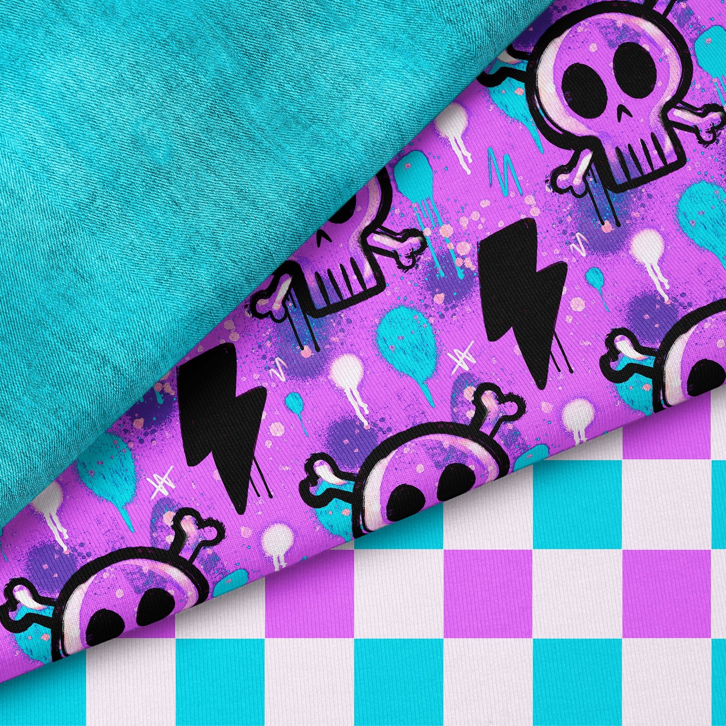 Skull Vibes – cooler Totenkopf Stoff | auf verschiedenen Stoffarten
