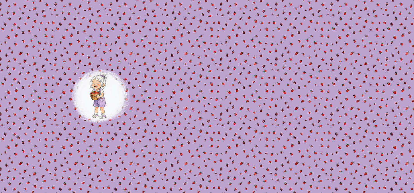 Rosie – Mädchen mit Erdbeeren Design | verschiedene Stoffarten