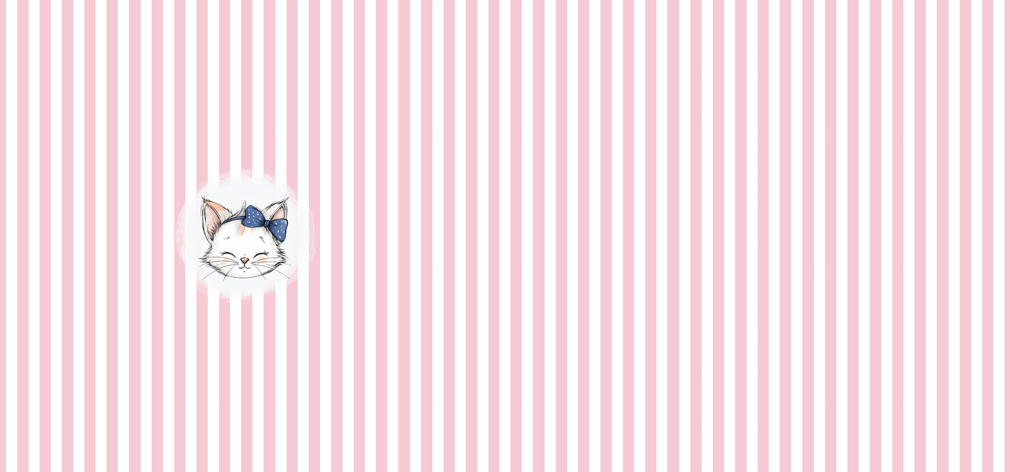 Kitty Love Stripes | auf verschiedenen Stoffarten