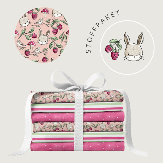 Wiesentag Rosa – Waldtiere & Natur | verschiedene Stoffarten