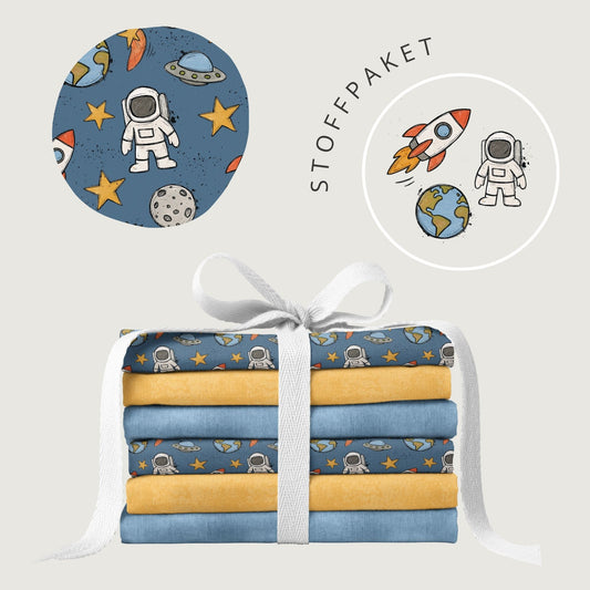 Stoffpaket Mission Mars Dunkelablau | auf verschiedenen Stoffarten