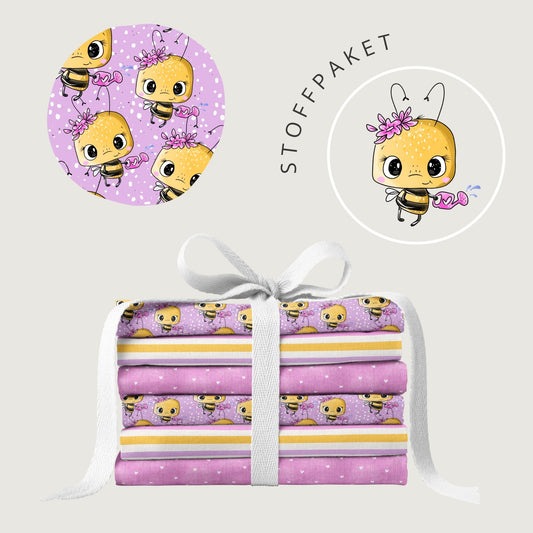 Stoffpaket Sweet Honey Bee Stoff – Bienen Design | auf verschiedenen Stoffarten