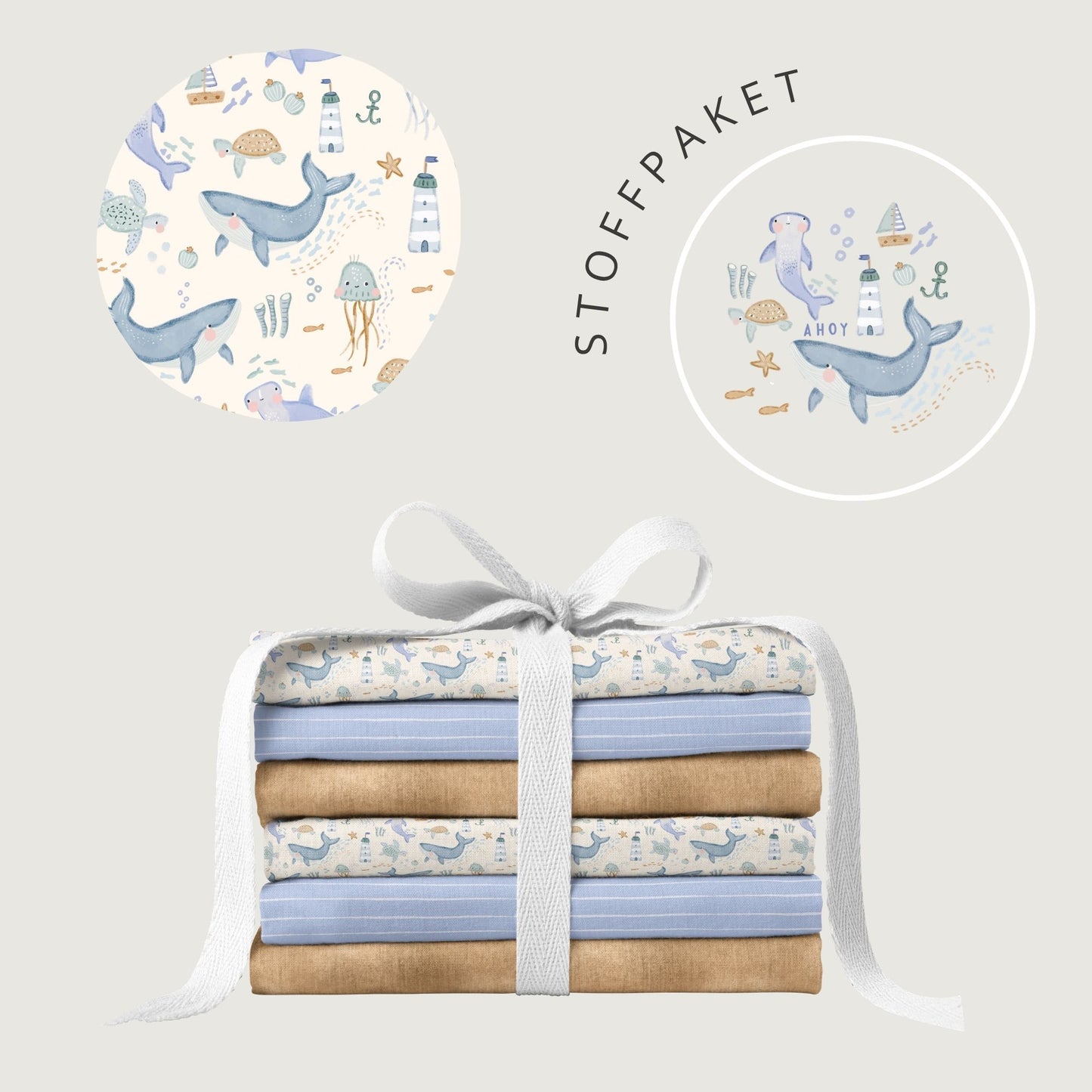Stoffpaket Ocean Dreams | auf verschiedenen Stoffarten