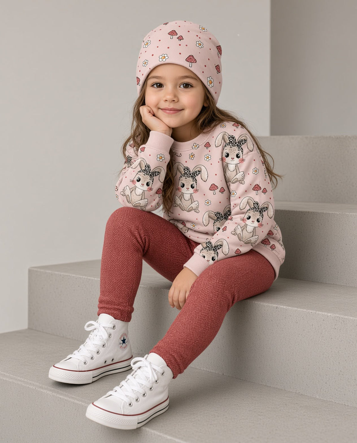 Hoppel & Herbst Rosa | auf verschiedenen Stoffarten
