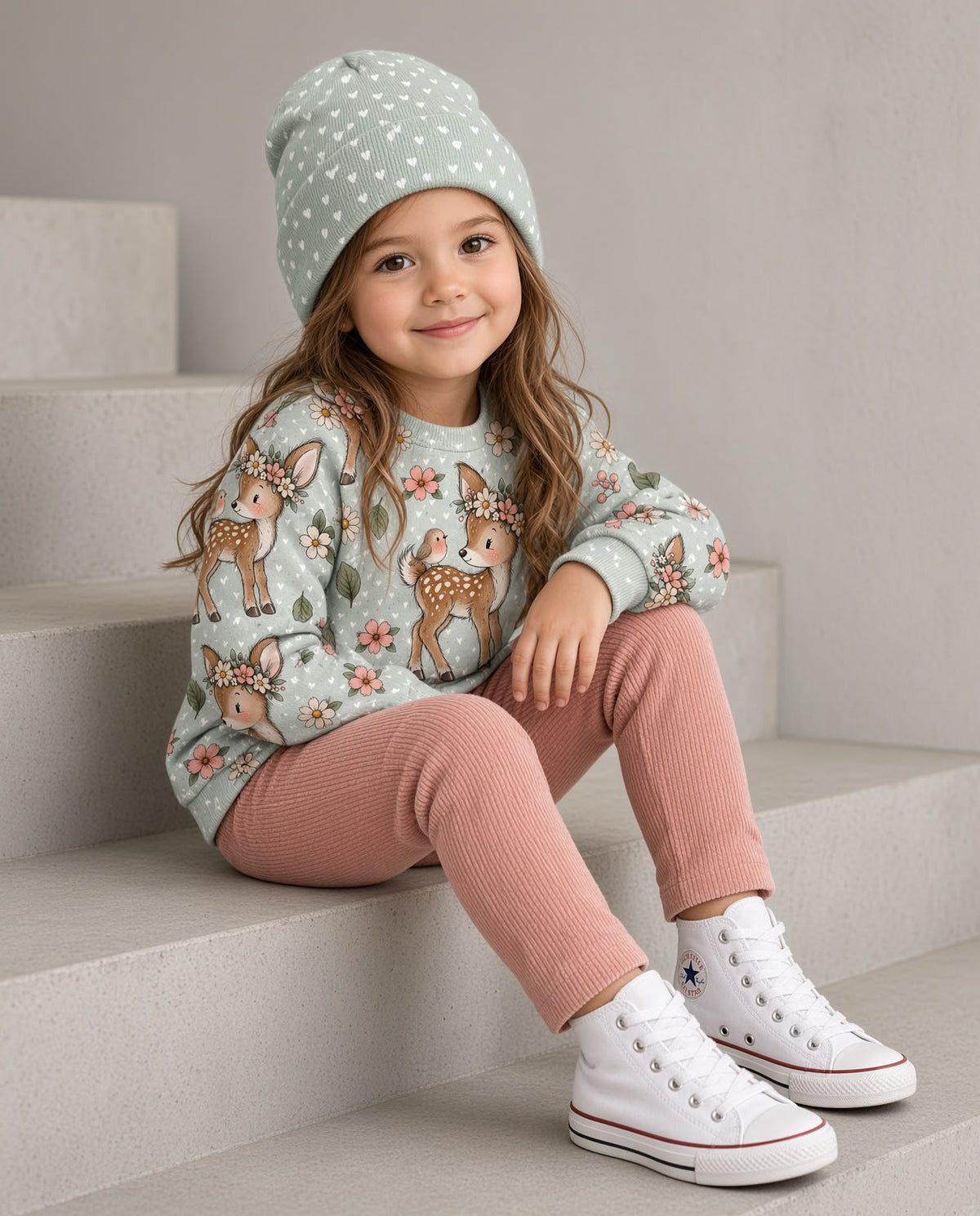 Fawn in Bloom Mint | auf verschiedenen Stoffarten