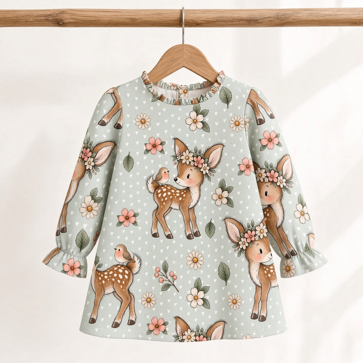 Fawn in Bloom Mint | auf verschiedenen Stoffarten