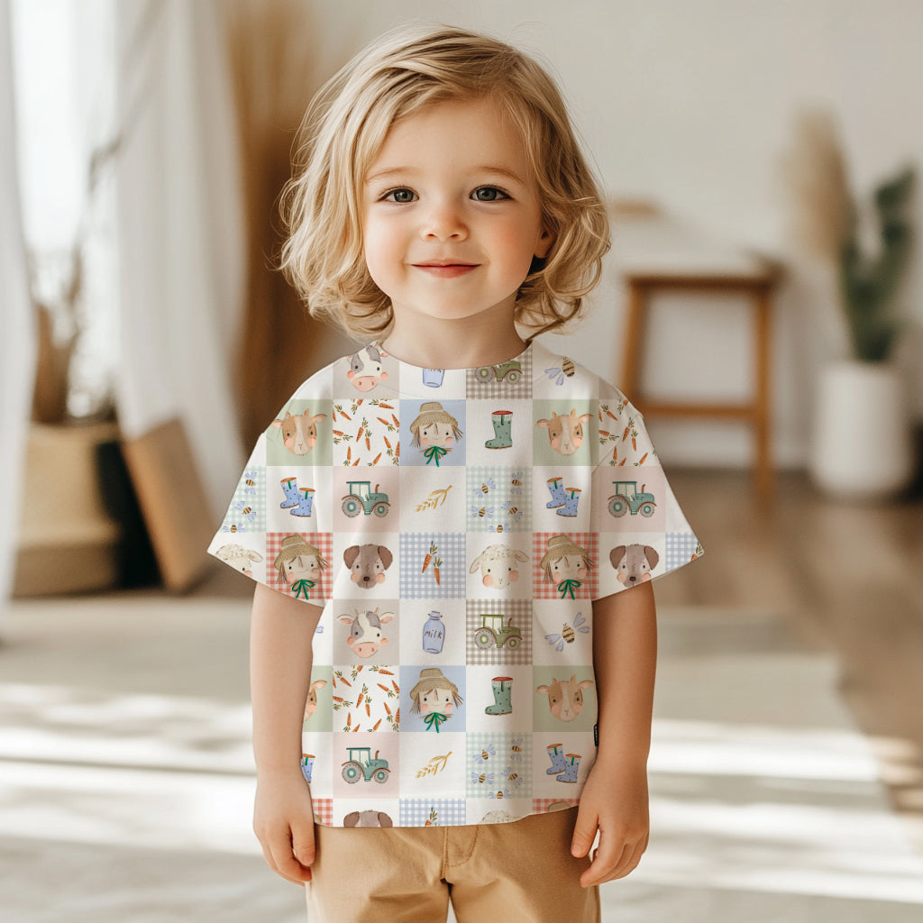 Little Farm Life Patchwork – süßer Bauernhof Stoff | verschiedene Stoffarten